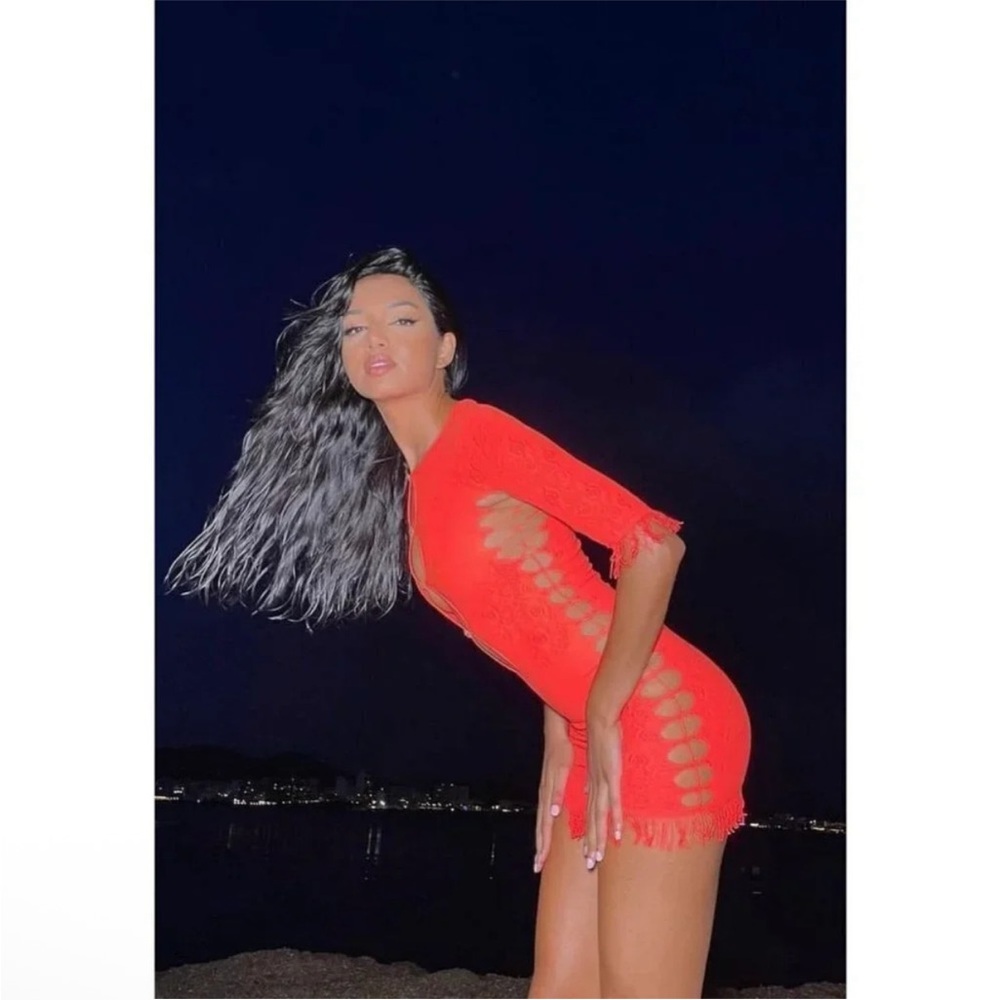 NEW Poster Girl The Miranda Mini Dress in Chilli Viral Blogger Fav Dress O/S - Picture 8 of 16
